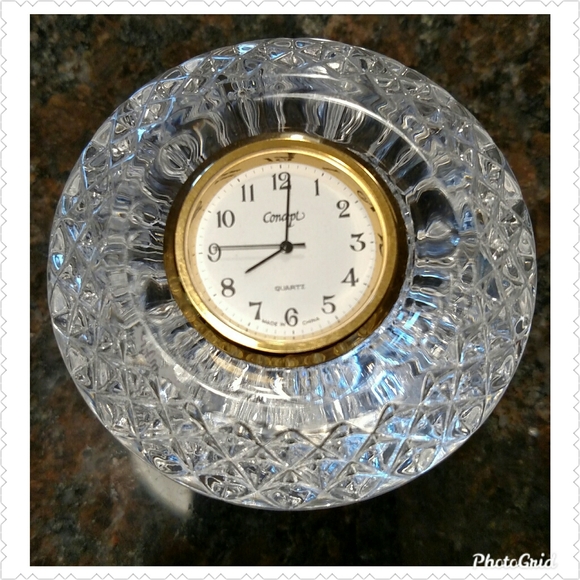 Cristal D'arques Fonteney Clock - Picture 1 of 4